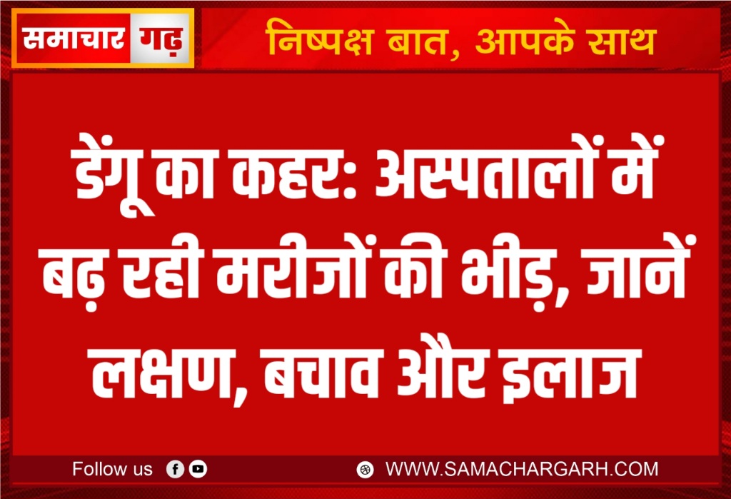 डेंगू का कहर: अस्पतालों में बढ़ रही मरीजों की भीड़, जानें लक्षण, बचाव और इलाज