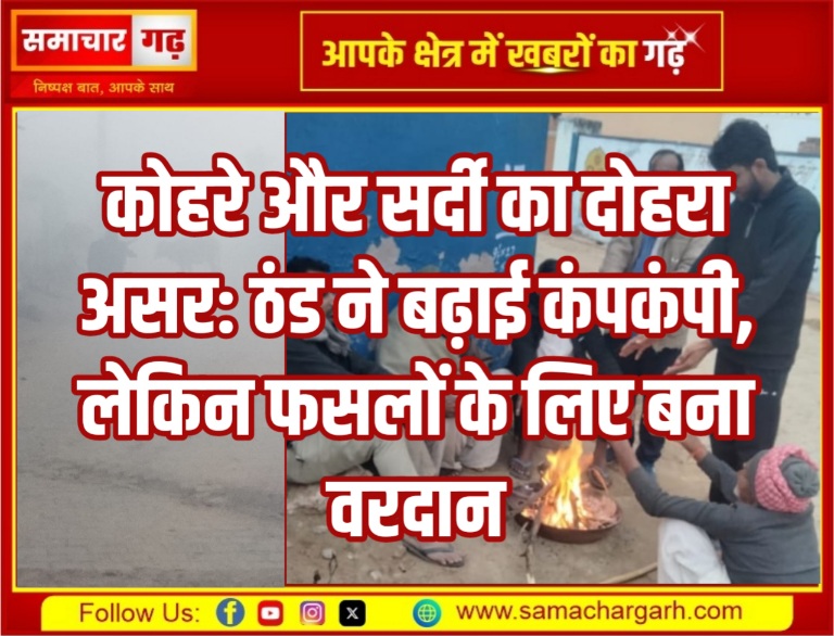 कोहरे और सर्दी का दोहरा असर: ठंड ने बढ़ाई कंपकंपी, लेकिन फसलों के लिए बना वरदान