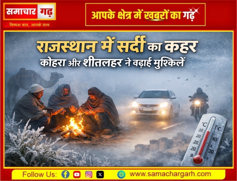 राजस्थान में सर्दी का कहर, कोहरा और शीतलहर ने बढ़ाई मुश्किलें