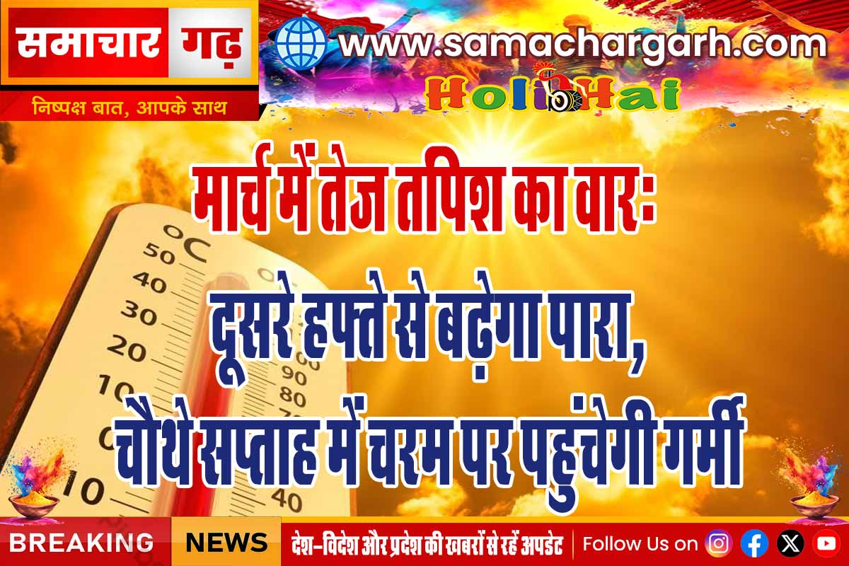 मार्च में तेज तपिश का वाररू दूसरे हफ्ते से बढ़ेगा पारा, चौथे सप्ताह में चरम पर पहुंचेगी गर्मी