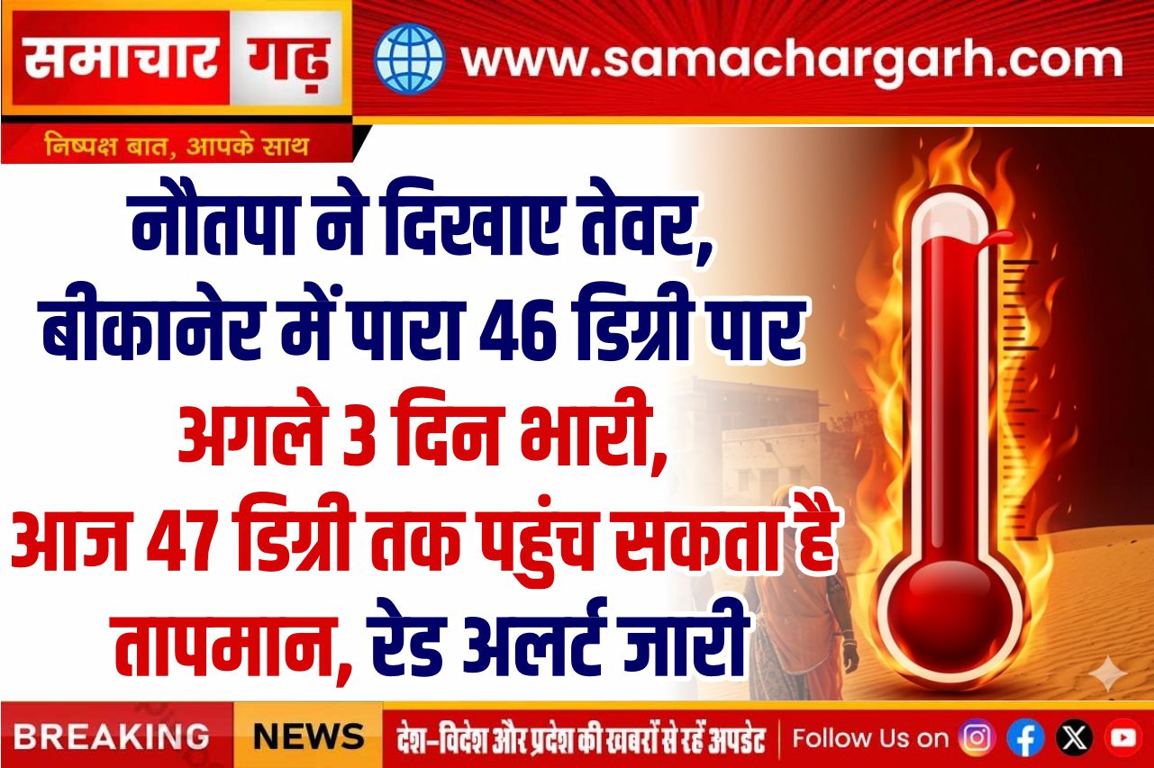 नौतपा ने दिखाए तेवर, बीकानेर में पारा 46 डिग्री पार