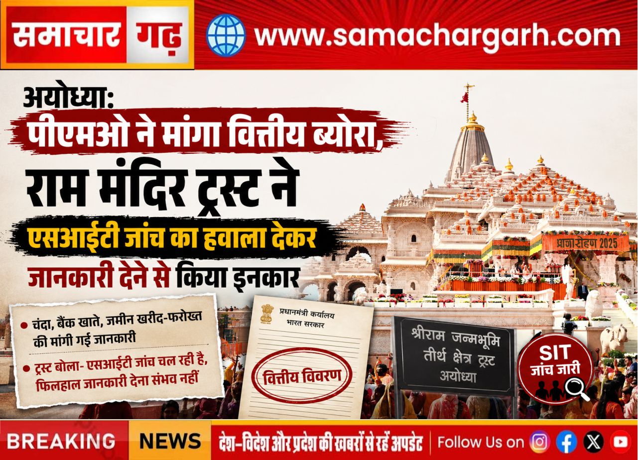 अयोध्या: पीएमओ ने मांगा वित्तीय ब्योरा, राम मंदिर ट्रस्ट ने एसआईटी जांच का हवाला देकर जानकारी देने से किया इनकार