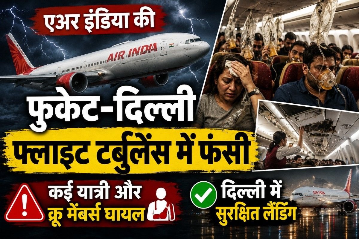 एअर इंडिया की फुकेट-दिल्ली फ्लाइट टर्बुलेंस में फंसी, कई यात्री और क्रू मेंबर्स घायल; दिल्ली में सुरक्षित लैंडिंग