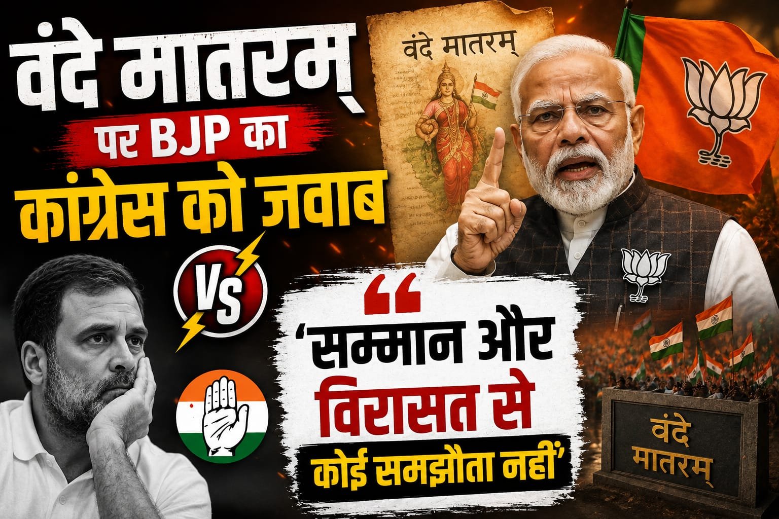 वंदे मातरम् पर BJP का कांग्रेस को जवाब, बोली- ‘सम्मान और विरासत से कोई समझौता नहीं’