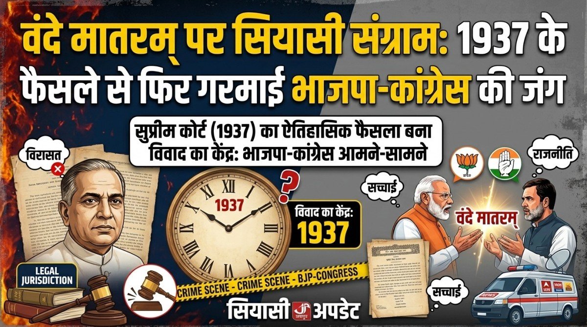 वंदे मातरम् पर सियासी संग्राम: 1937 के फैसले से फिर गरमाई भाजपा-कांग्रेस की जंग