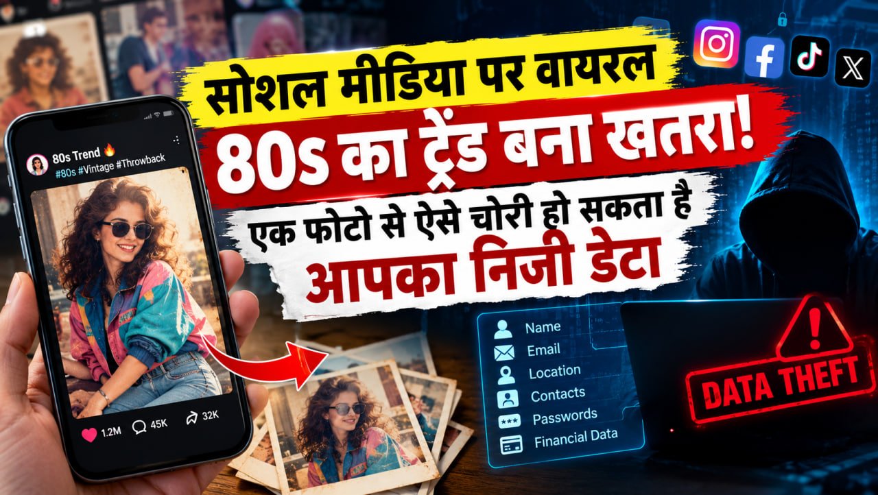सोशल मीडिया पर वायरल 80s का ट्रेंड बना खतरा! एक फोटो से ऐसे चोरी हो सकता है आपका निजी डेटा