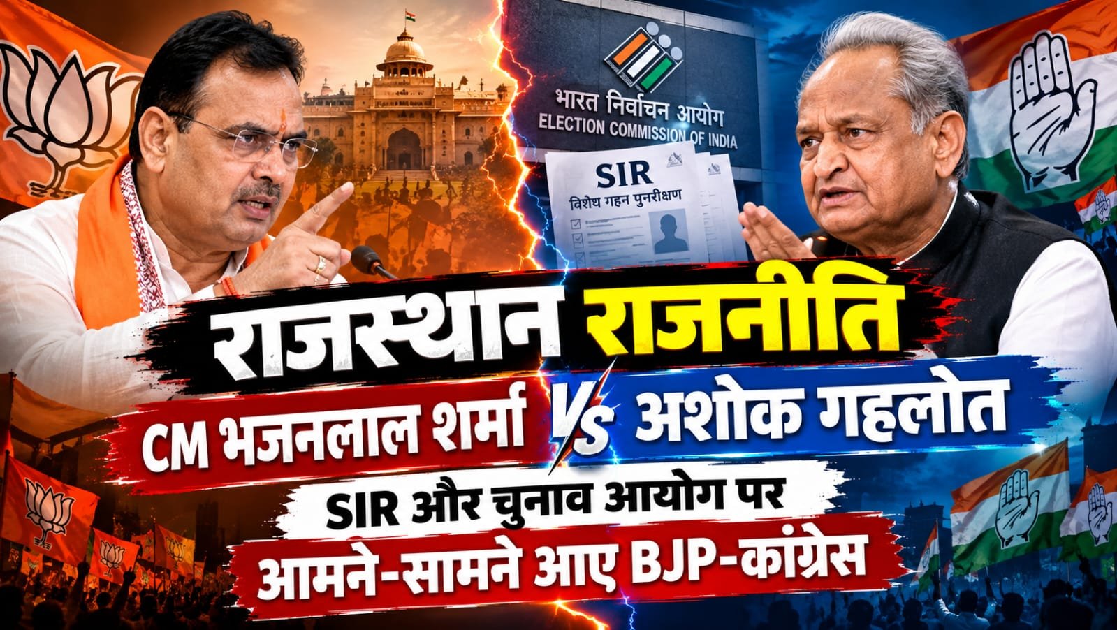 Rajasthan Politics: CM भजनलाल शर्मा Vs अशोक गहलोत, SIR और चुनाव आयोग पर आमने-सामने आए BJP-कांग्रेस