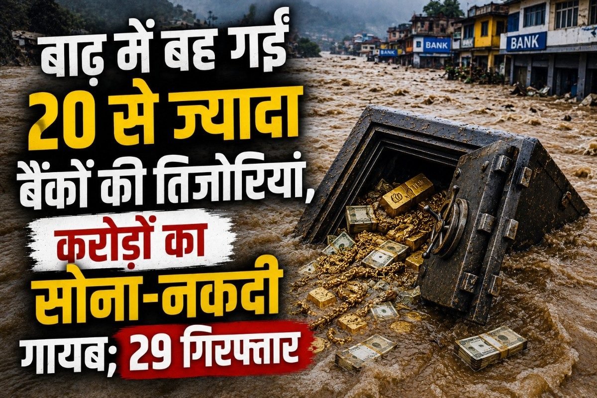 बाढ़ में बह गईं 20 से ज्यादा बैंकों की तिजोरियां, करोड़ों का सोना-नकदी गायब; 29 गिरफ्तार