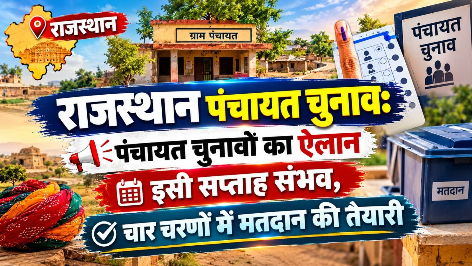 Rajasthan Panchayat Election: पंचायत चुनावों का ऐलान इसी सप्ताह संभव, चार चरणों में मतदान की तैयारी