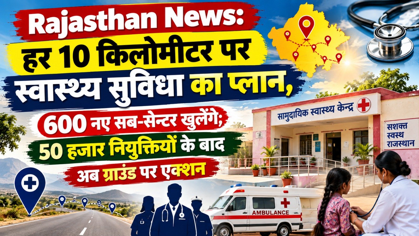 Rajasthan News: हर 10 किलोमीटर पर स्वास्थ्य सुविधा का प्लान, 600 नए सब-सेन्टर खुलेंगे; 50 हजार नियुक्तियों के बाद अब ग्राउंड पर एक्शन
