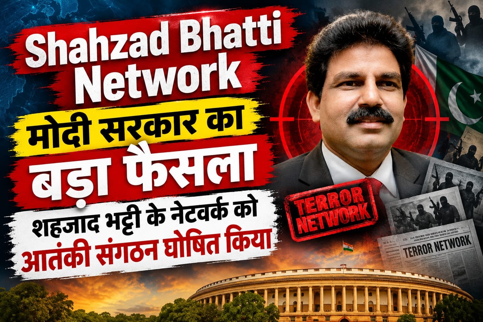 Shahzad Bhatti Network: मोदी सरकार का बड़ा फैसला, शहजाद भट्टी के नेटवर्क को आतंकी संगठन घोषित किया
