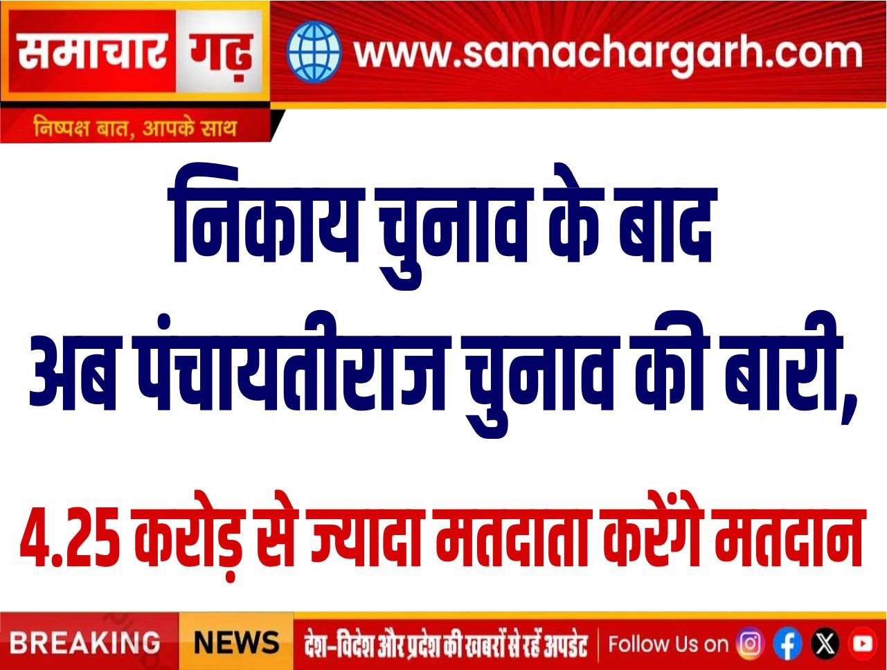 निकाय चुनाव के बाद अब पंचायतीराज चुनाव की बारी, 4.25 करोड़ से ज्यादा मतदाता करेंगे मतदान