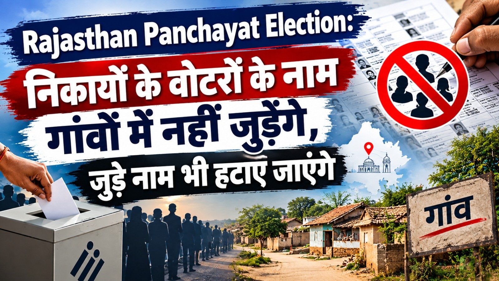 Rajasthan Panchayat Election: निकायों के वोटरों के नाम गांवों में नहीं जुड़ेंगे, जुड़े नाम भी हटाए जाएंगे