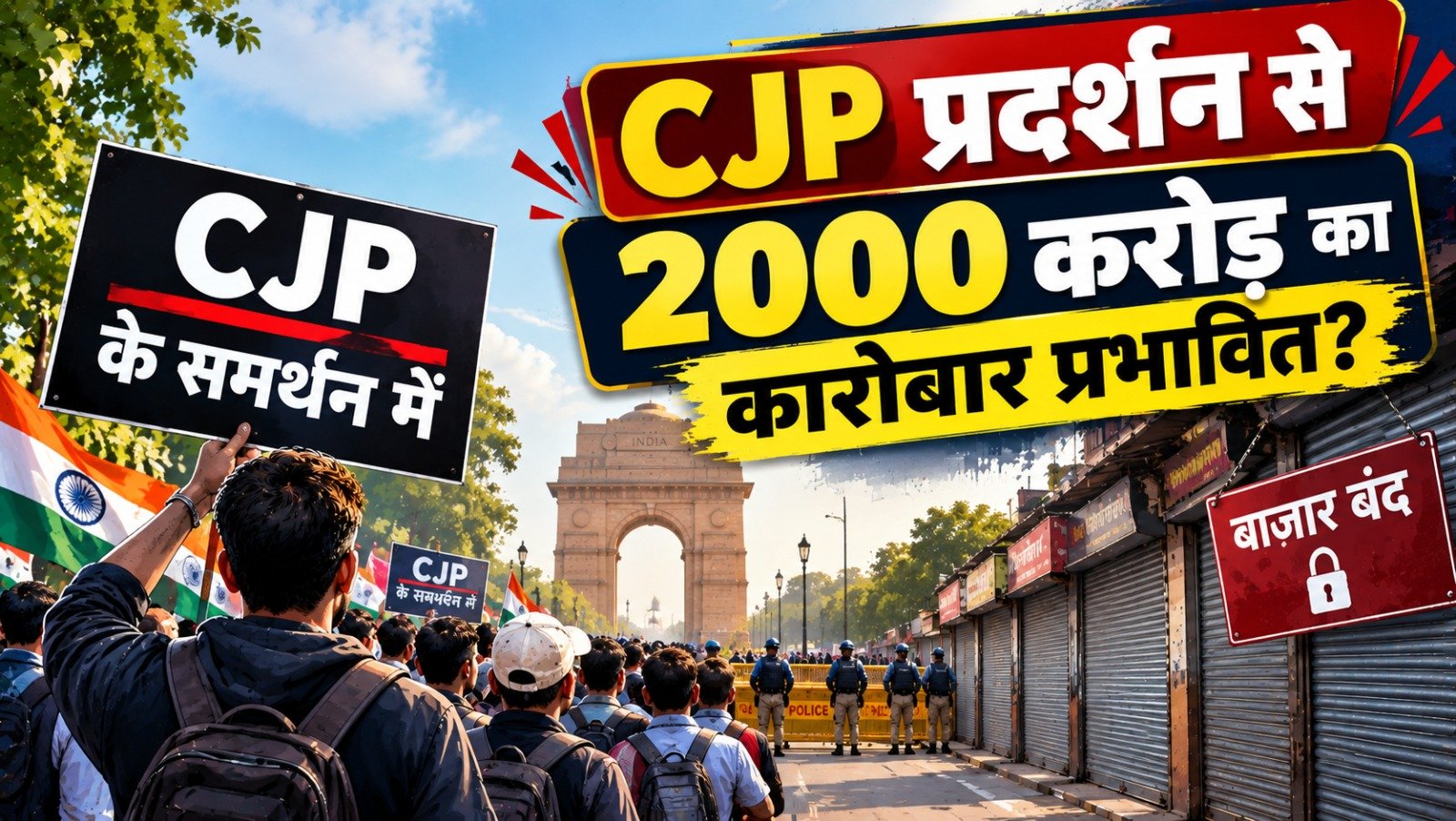 Delhi News: CJP के प्रदर्शन से बाजारों में सन्नाटा, 2,000 करोड़ का कारोबार प्रभावित होने का दावा; CTI ने दिवाली तक प्रदर्शन रोकने की अपील की