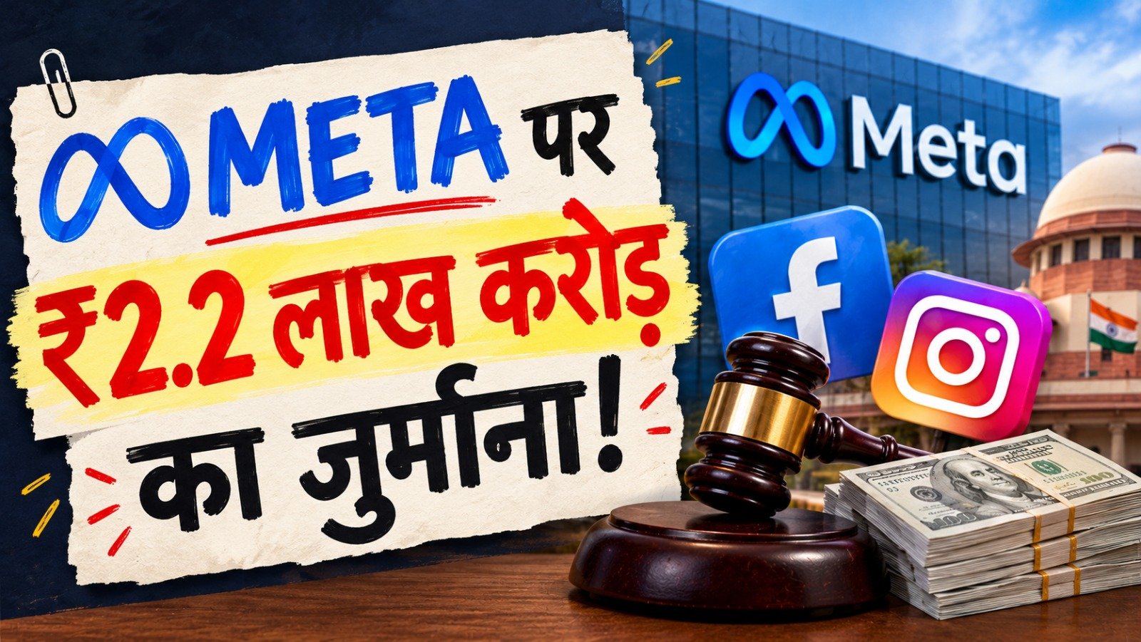 Meta Fine: फेसबुक-इंस्टा की पैरेंट कंपनी पर ₹2.2 लाख करोड़ का जुर्माना, डेटा से जुड़े किस केस में फंसी META?