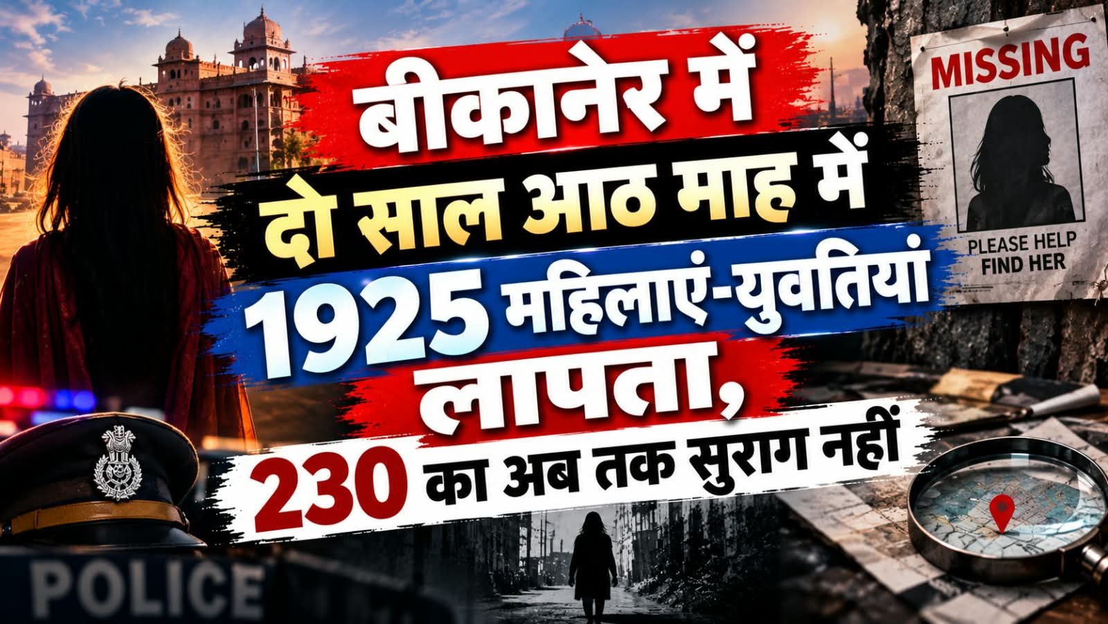 Bikaner Missing Women: बीकानेर में दो साल आठ माह में 1925 महिलाएं-युवतियां लापता, 230 का अब तक सुराग नहीं