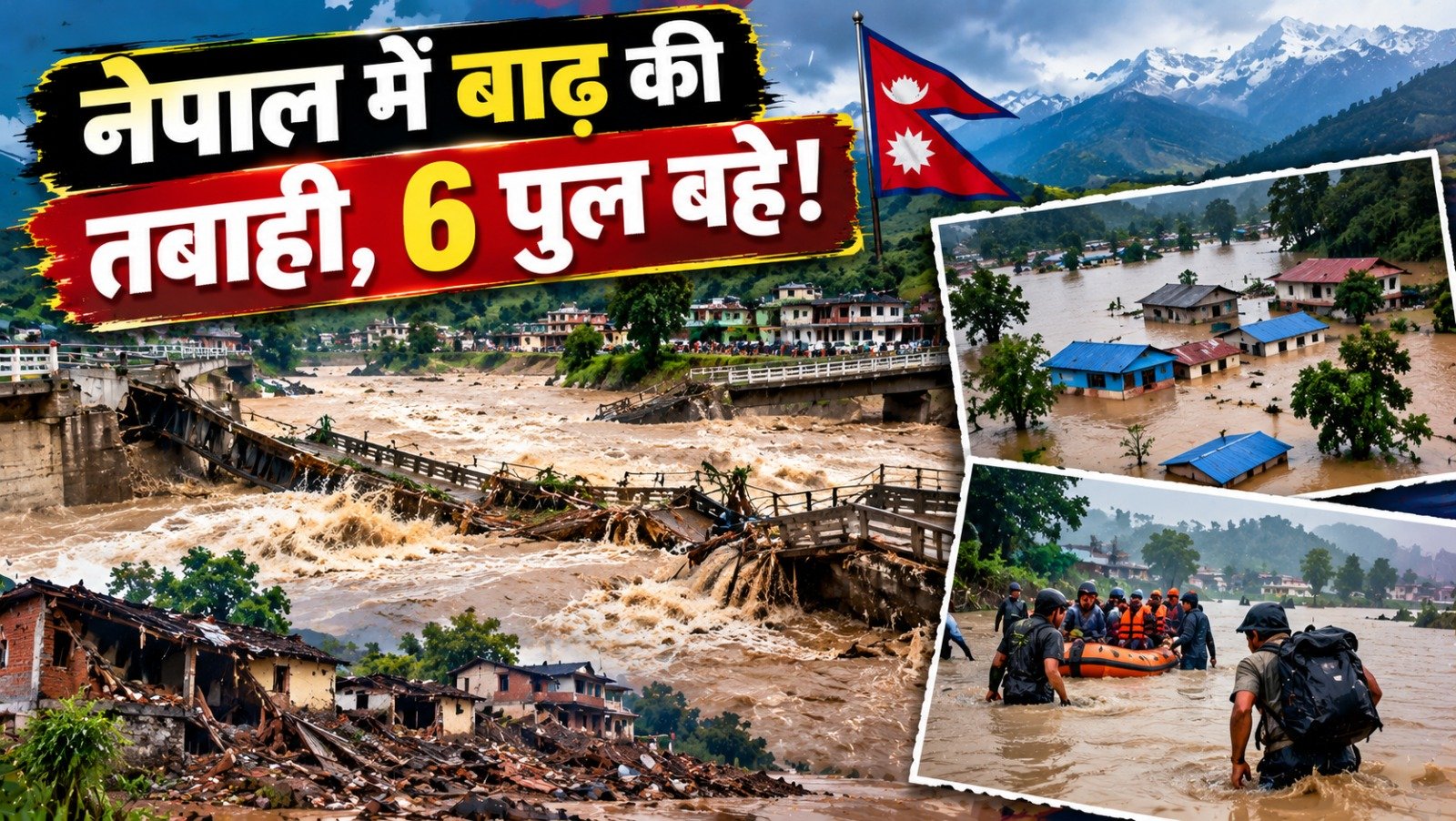 Nepal Flood: बूढ़ी गंडकी नदी में तबाही, 6 पुल और 35 से ज्यादा घर बहे; 10 लोग लापता