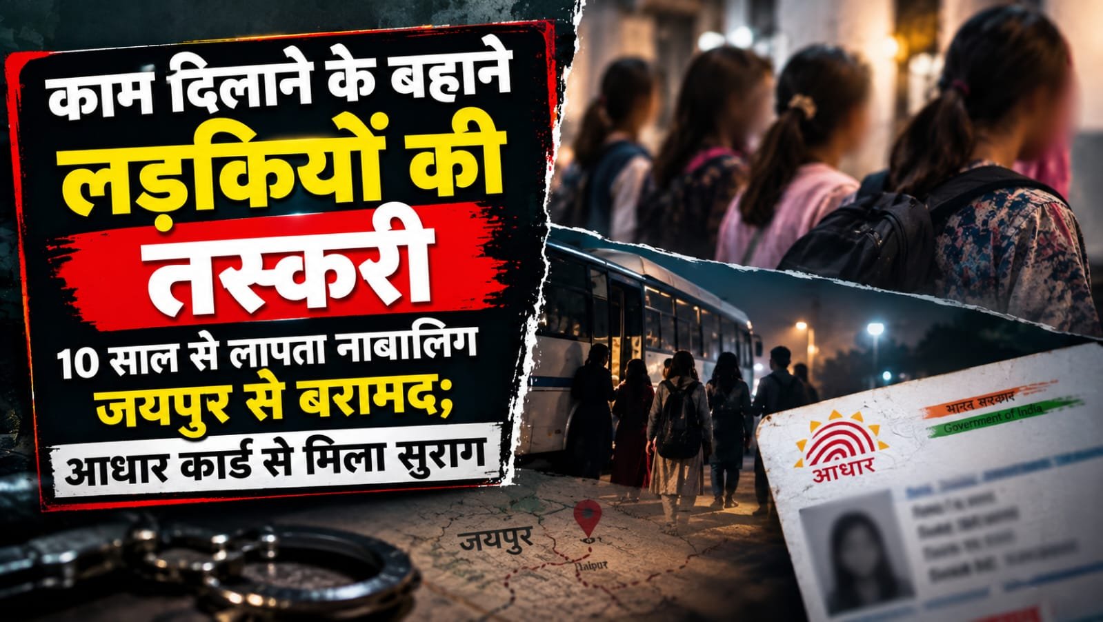 Rajasthan News: काम दिलाने के बहाने लड़कियों की तस्करी, 10 साल से लापता नाबालिग जयपुर से बरामद; आधार कार्ड से मिला सुराग