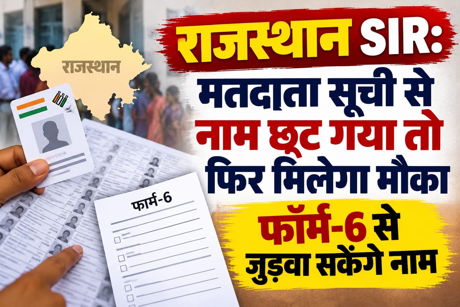 Rajasthan SIR: मतदाता सूची से नाम छूट गया तो फिर मिलेगा मौका, फॉर्म-6 से जुड़वा सकेंगे नाम