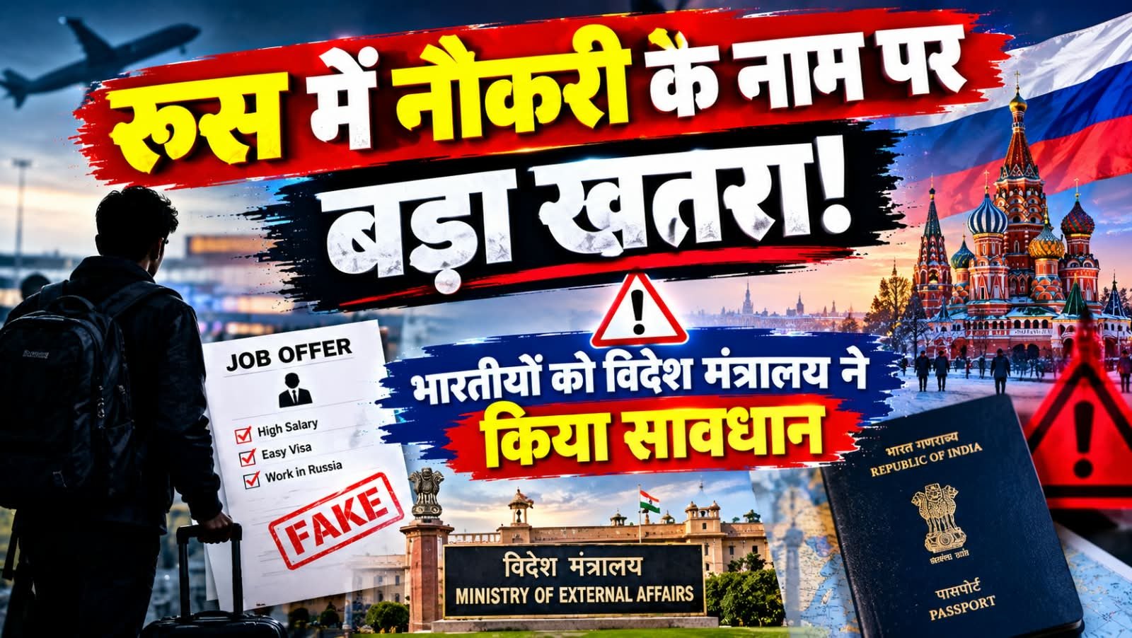 Russia Job Advisory: रूस में नौकरी के नाम पर बड़ा खतरा! भारतीयों को विदेश मंत्रालय ने किया सावधान