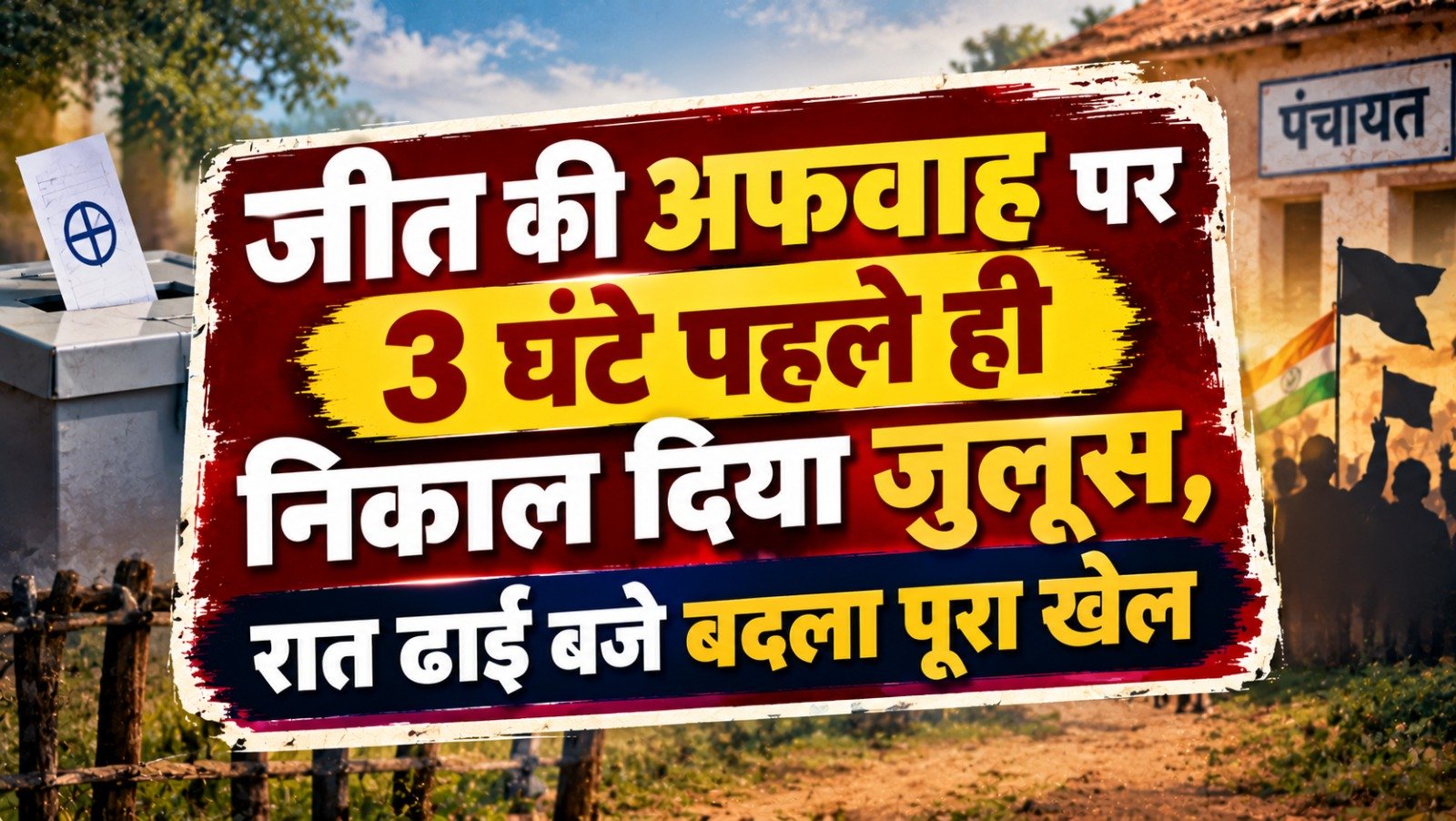 जीत की अफवाह पर 3 घंटे पहले ही निकाल दिया जुलूस, रात ढाई बजे बदला पूरा खेल